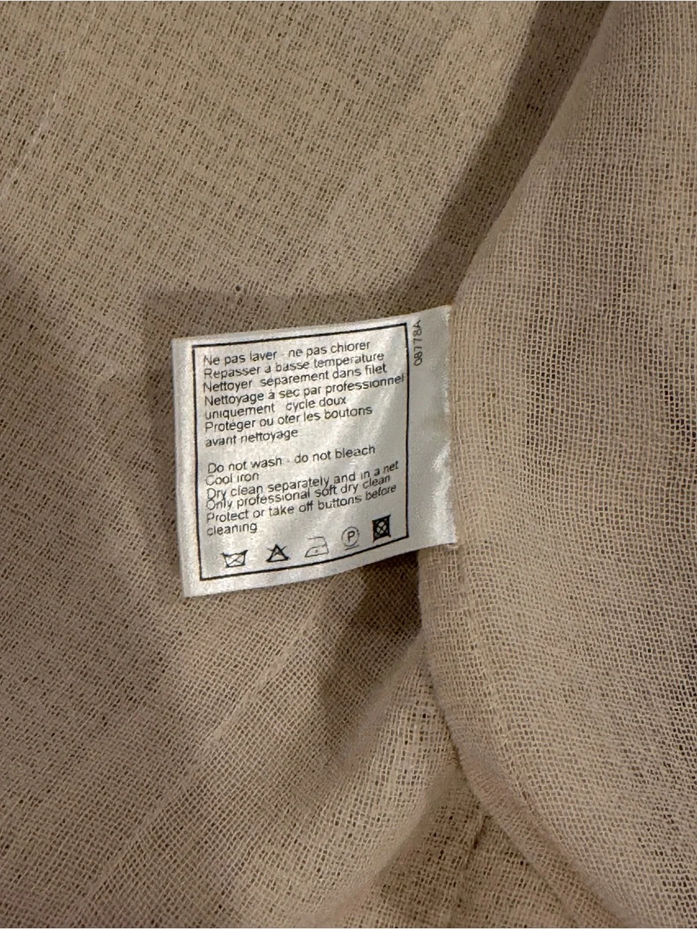 Chanel Cream Bouclé Open-Front Jacket